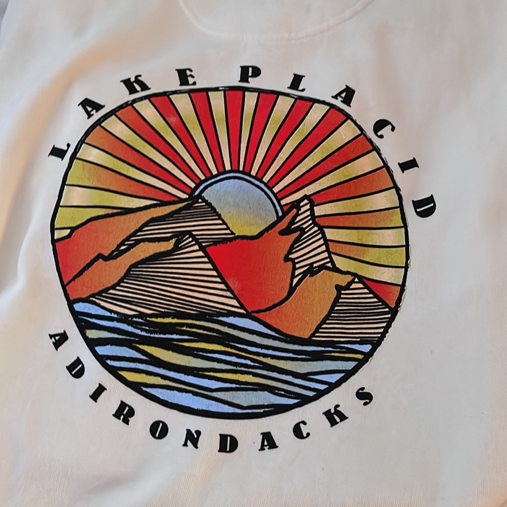 Super soft lake placid never worn crew. Slightly cropped. Never worn.